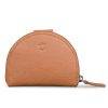 athena - genuine leather round zip wallet