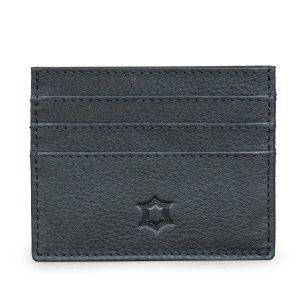 single fold - genuine leather credit card case