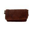 Kirsten_Brown KIRSTEN - genuine leather handwoven flap handbag