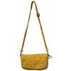 Kirsten_Mustard KIRSTEN - genuine leather handwoven flap handbag