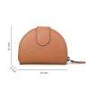 athena - genuine leather round zip wallet